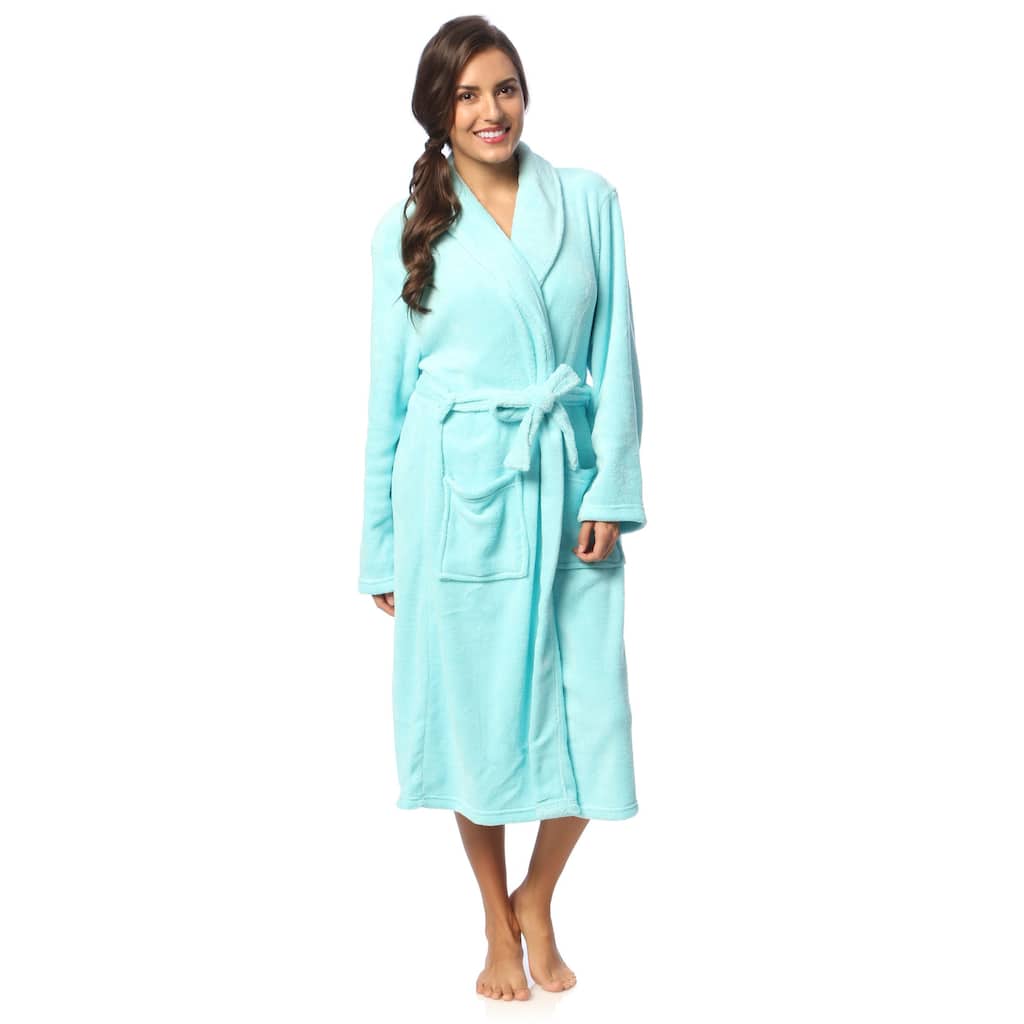 Womens Microplush Bath Robe