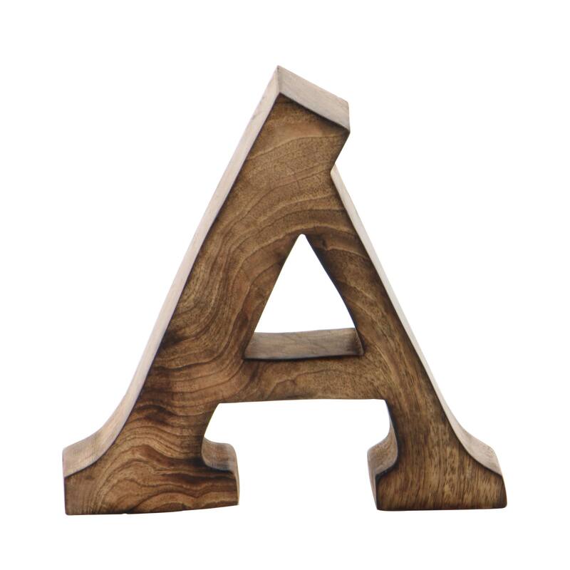 Mango Wood Decorative Sign - Set of 6 Brown - Roche River Decor