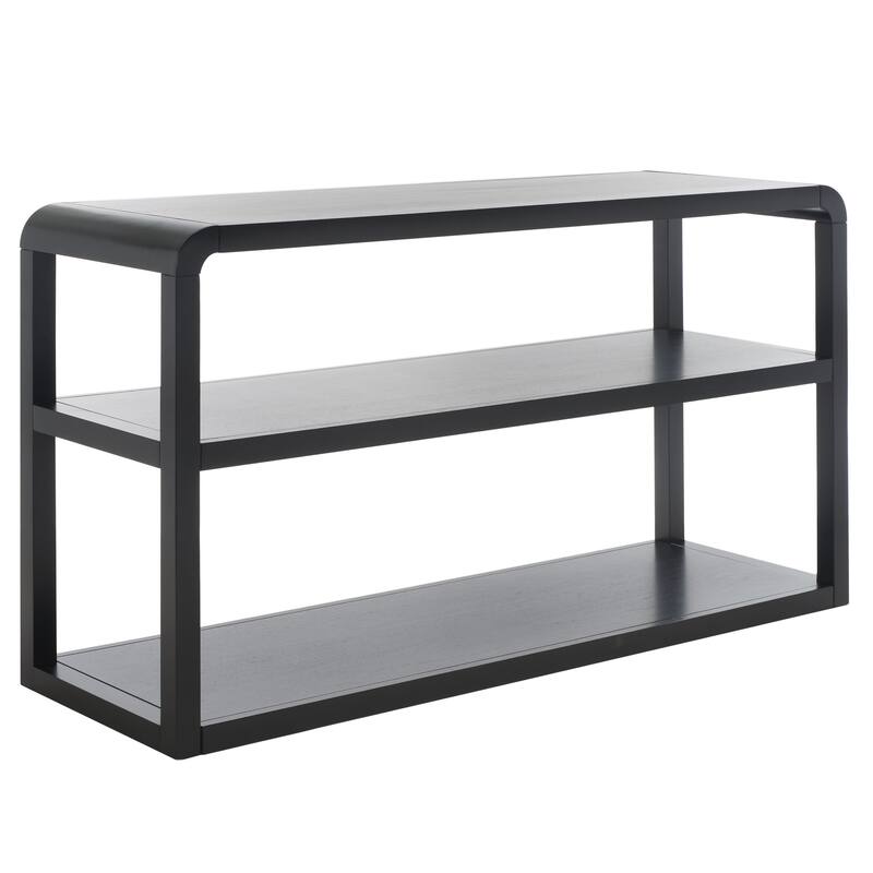 SAFAVIEH Odile 3-Tier Console Table - 53Wx17Dx30H - Black