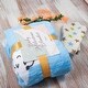 preview thumbnail 8 of 8, Baby Monthly Milestone Blanket, Newborn Boy Girl Unisex Photo Blanket with Bib Wreath Gift, Blue Moon 39in x59in