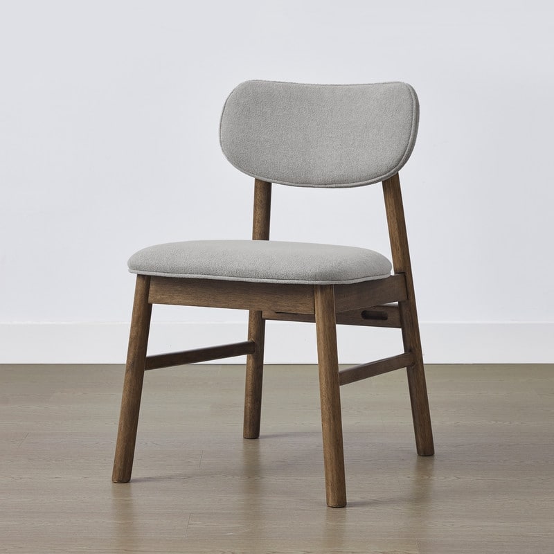 Spruce & Spring Modern Chenille Upholstered Dining Chair with Solid Wood Frame