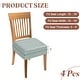 preview thumbnail 7 of 12, PU Dining Chair Seat Covers, Stretch Chair Cushion Slipcovers, Waterproof Rear Covers Protector - 4Pcs