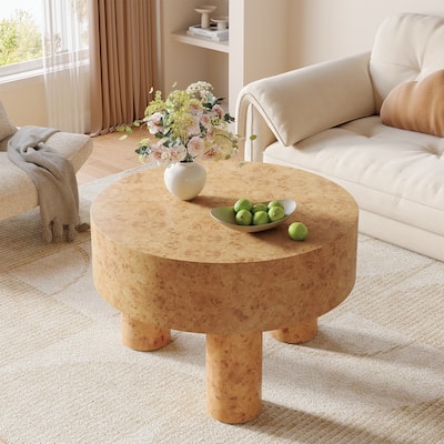 31.5-Inch Round Coffee Table for Living Room