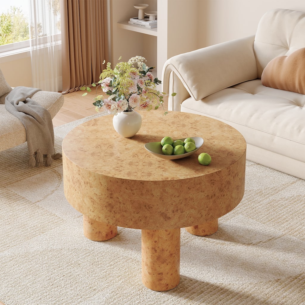 31.5-Inch Round Coffee Table for Living Room