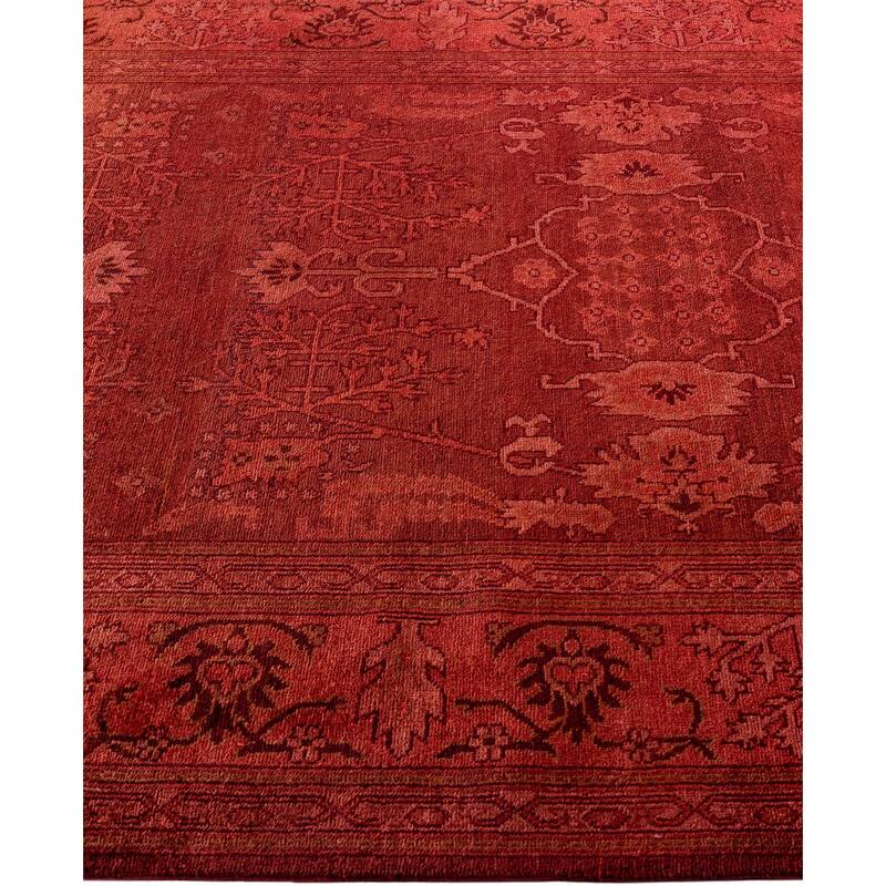 Overdyed One-of-a-Kind Hand-Knotted Area Rug - Red - 5' 3" x 7' 10"