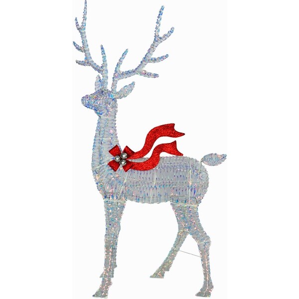 Fraser Hill Farm 6-Ft. Prelit Iridescent Reindeer Decoration with
