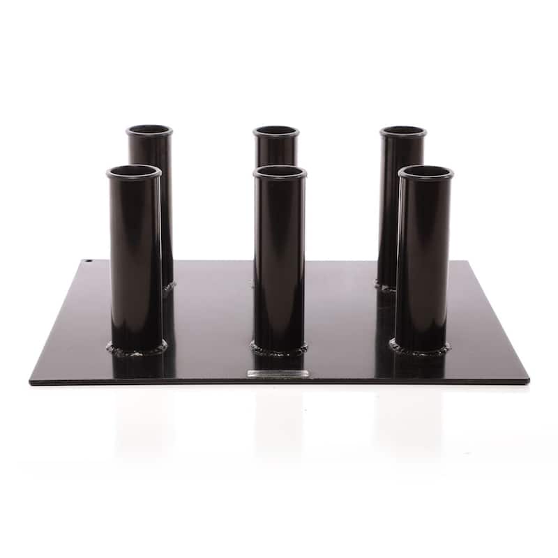 Power Systems Olympic Bar Holder – Stores 6 Bars & Protects Ends - Black