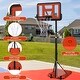 preview thumbnail 25 of 24, Portable Adjustable Height Basketball Hoop with 44" Backboard, Wheels