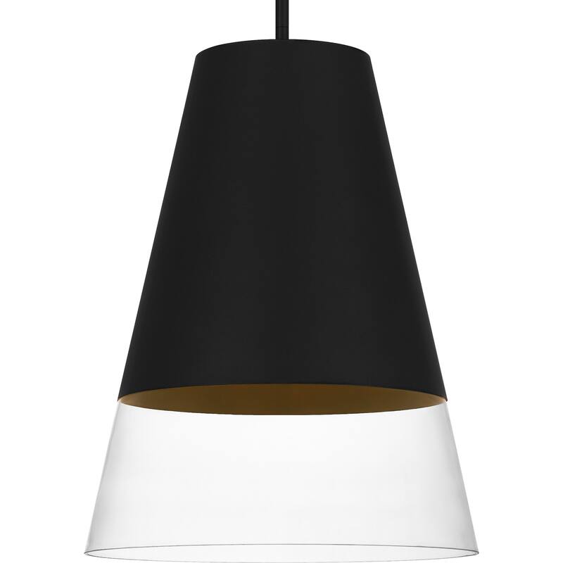 Peregrine 1-Light Brushed Black Pendant Light