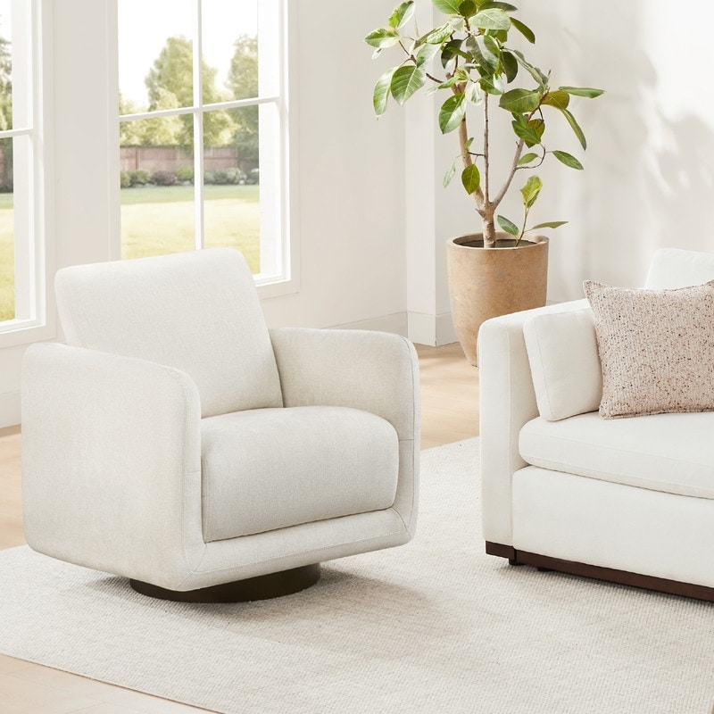 Rebecca Swivel Accent Chair with Cushion - Modern Style