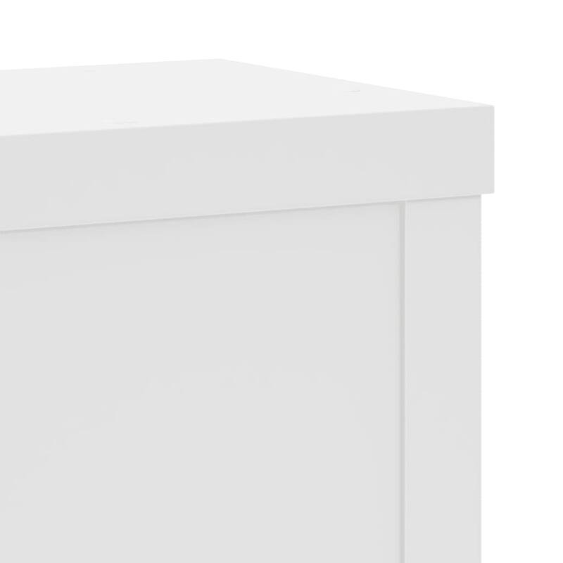 vidaXL Plant Stand Set of 2 White Engineered wood Small - 5.9 x 5.9 x 7.9 in