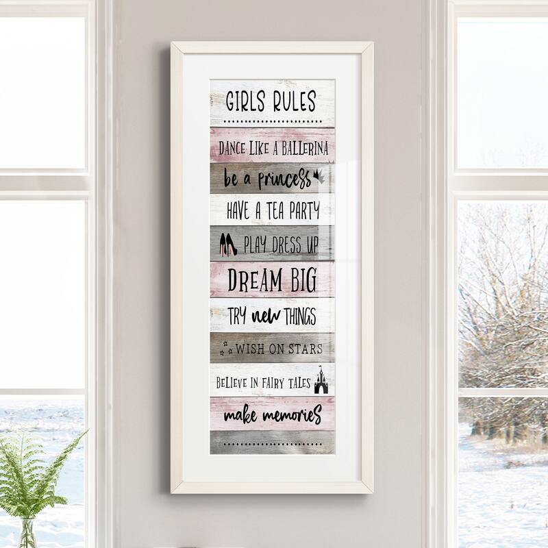 Girls Rules-Premium Gallery Framed Print