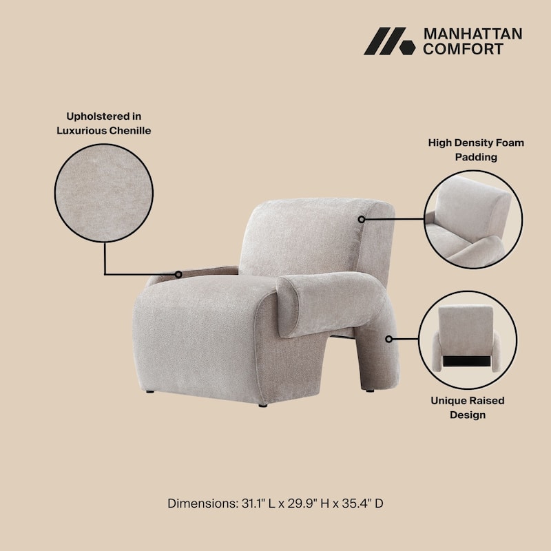 Manhattan Comfort Modern Verandah Chenille Accent Chair