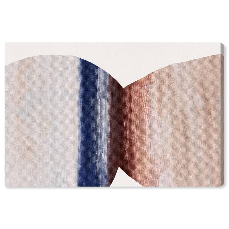 Wynwood Studio Canvas Abstract Baile Suave Blue and Rustic Wall Art Canvas Print