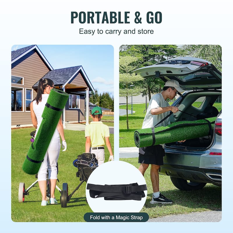 Golf Hitting Mat for Backyard Driving Chipping Indoor Outdoor Training - 4 IN 1 Golf Hitting Mat, 5x4ft