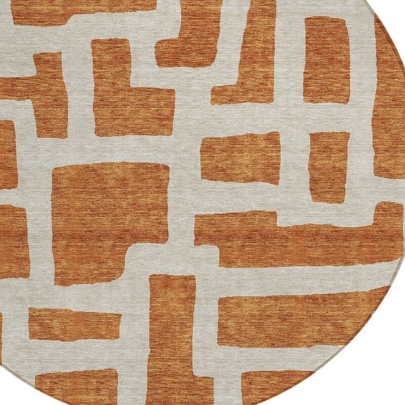 HomeRoots Abstract Transitional Rectangle Outdoor Rug