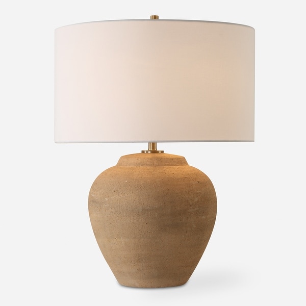 slide 2 of 8, Uttermost Treviso Terracotta Table Lamp - 24'' H X 18'' W X 18'' D