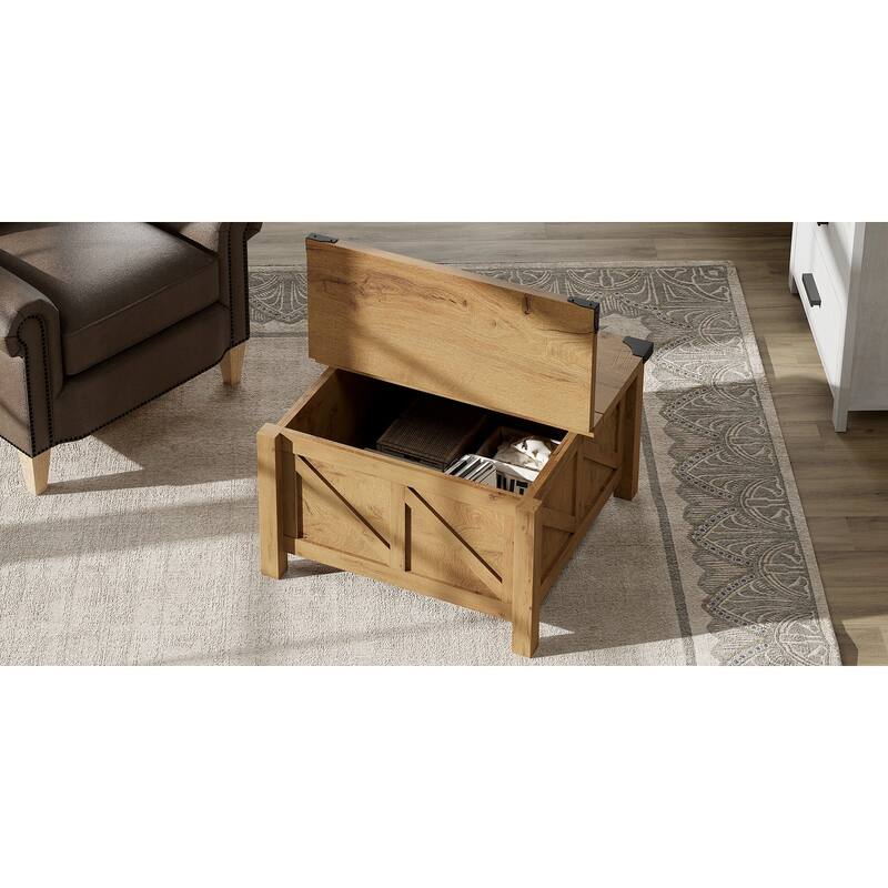 WAMPAT Modern Farmhouse Coffee Table