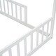 preview thumbnail 18 of 58, Double Twin Size House-Style Floor Bed with Fence and Guardrails without Door
