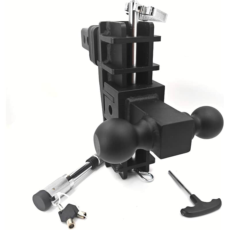 Ball Adjustable Trailer Hitch, 6" Drop Ball Hitch Fits 2-Inch Receiver