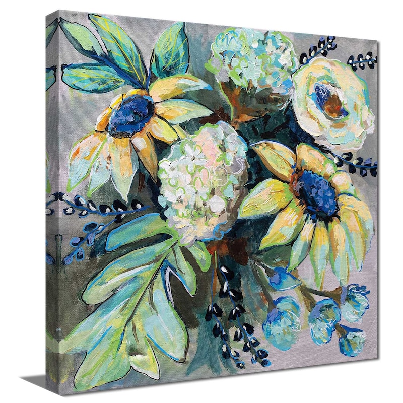 "Sage and Sunflowers II" Print on Canvas