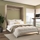 preview thumbnail 75 of 88, Pur 65W Queen Murphy Bed for Multipurpose Room by Bestar Rustic Brown