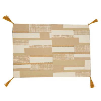 Foil Placemats With Geometric Print (Set of 4)