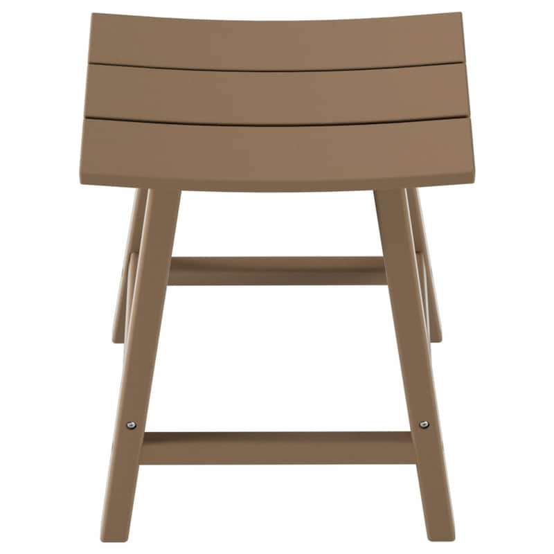 Polytrends Laguna Hdpe All Weather Outdoor Patio 24" Saddle Seat Counter Stool (Set Of 2)