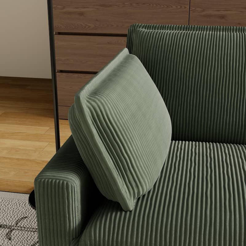 Modular Sectional Sofa,Deep Seat Couch for Living Room , 4 Pillow, Modern L-Shaped Sofa for Living Room Bedroom Apartmen