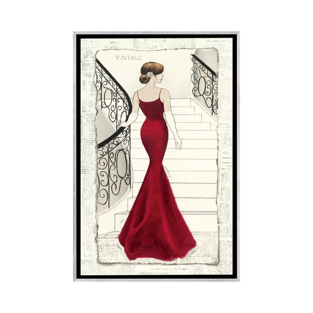 iCanvas "La Belle Rouge" by Emily Adams Framed