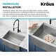 preview thumbnail 50 of 100, KRAUS Kore Workstation Farmhouse Apron Stainless Steel Kitchen Sink