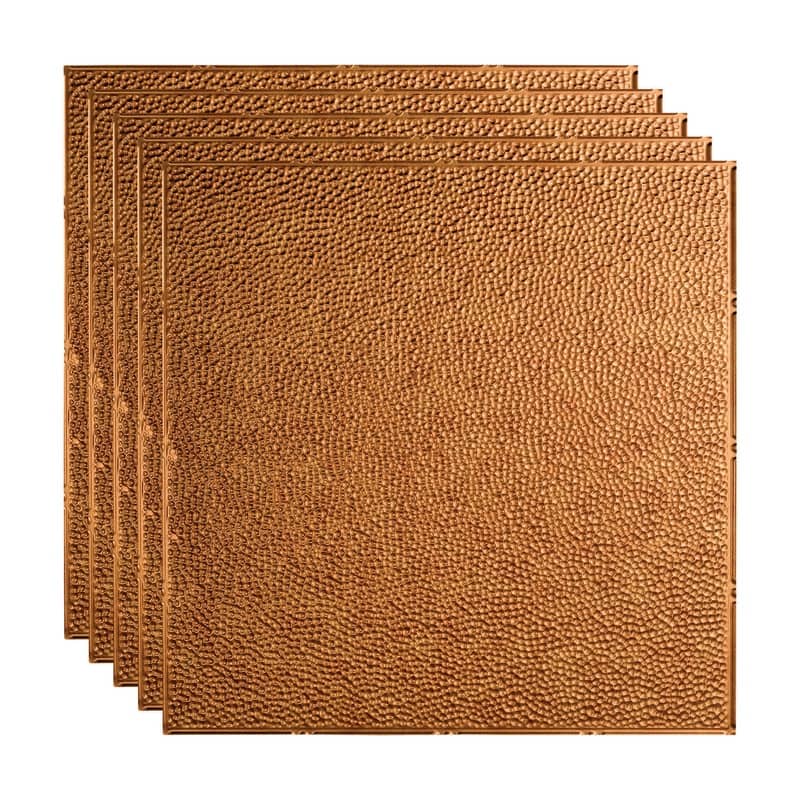 FASÄDE Border Fill Decorative Vinyl 2ft x 2ft Lay in Ceiling Panel in Antique Bronze (5 Pack) - 5 Pack - Antique Bronze