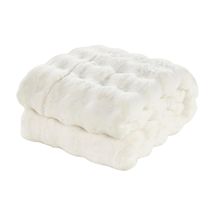 Home Soft Things Super Soft Fluffy Textured FauxFur Throw Blanket