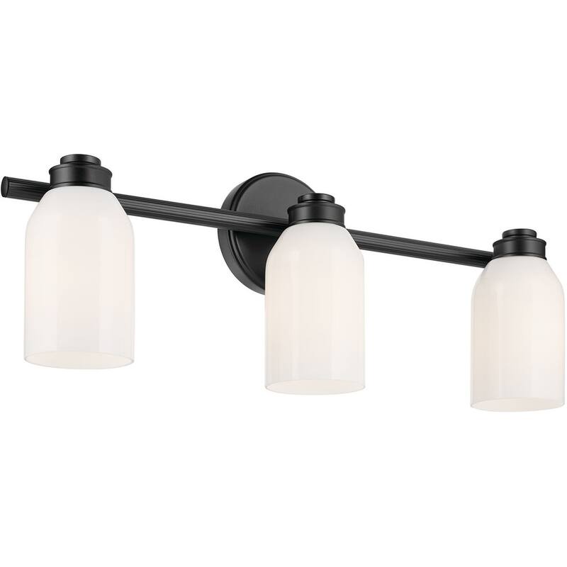 Kichler 55202 Shae 3 Light 24" Wide Vanity Light with Glossy White - Black