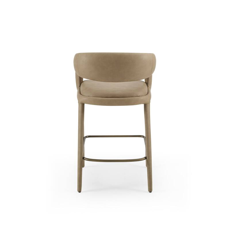 Modrest Faerron Modern Tan Leatherette Counter Chair