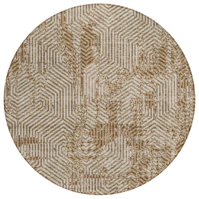 HomeRoots Geometric Transitional Rectangle Outdoor Rug