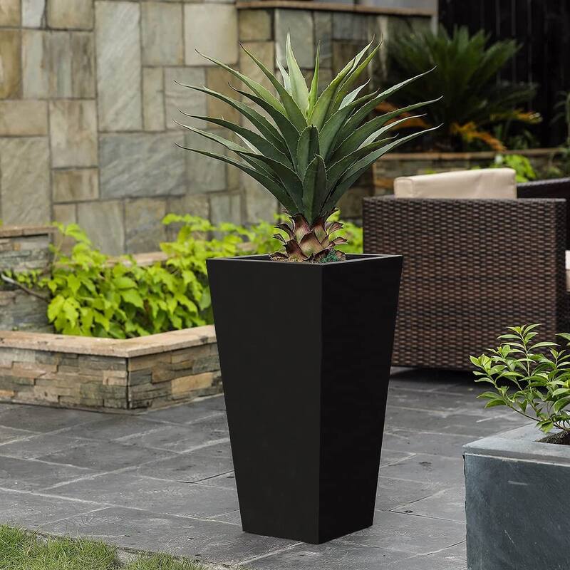 Tall Tapered Square Indoor & Outdoor MgO Planter