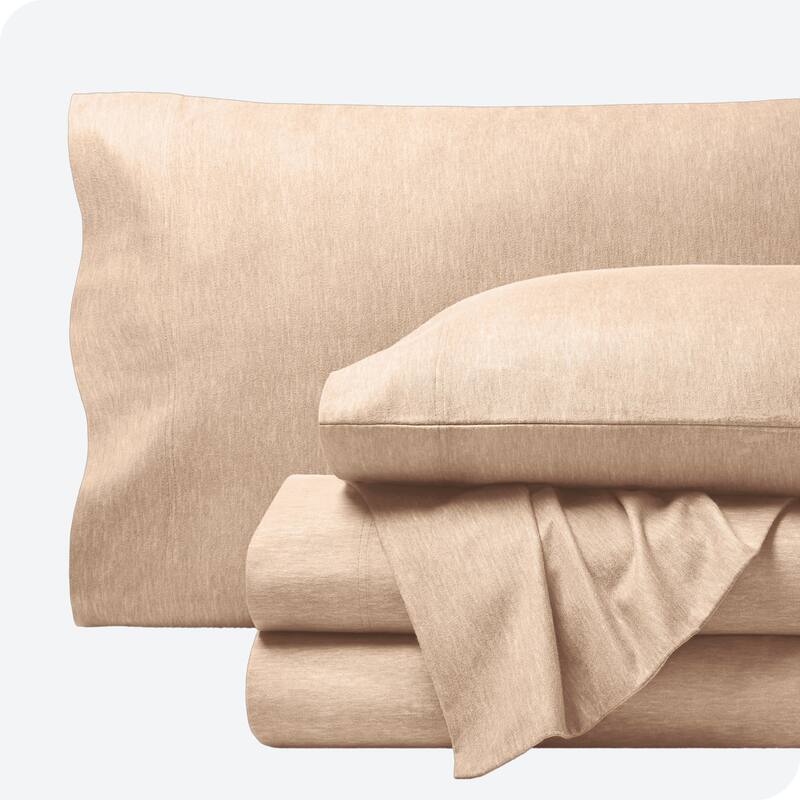 Bare Home Cotton Flannel Sheet Set - Velvety Soft Heavyweight - Twin XL - Heather Oatmeal