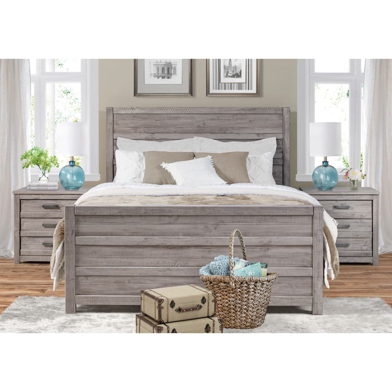 Carmel Bed - King Size - Grey