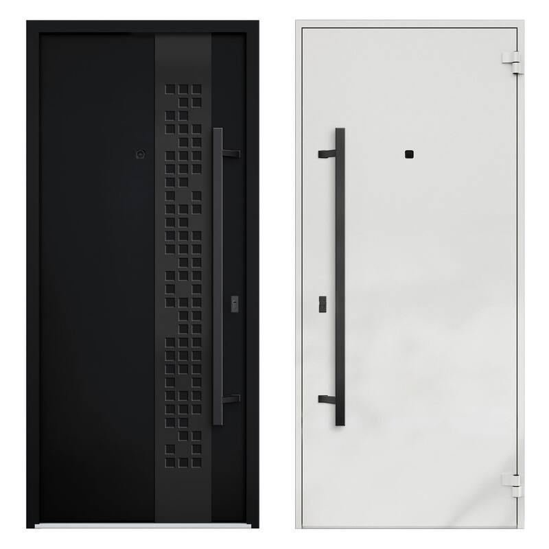 VDOMDOORS | Front Door Exterior Door | Fiberglass | Frame & Hardware Included | 18x80, Oak Entry Door Steel Entry Door