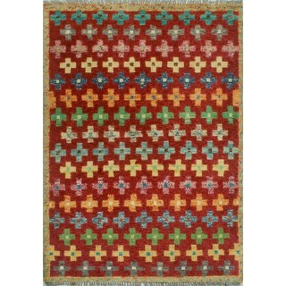 Balochi Afi Red/Green Rug - 3'4