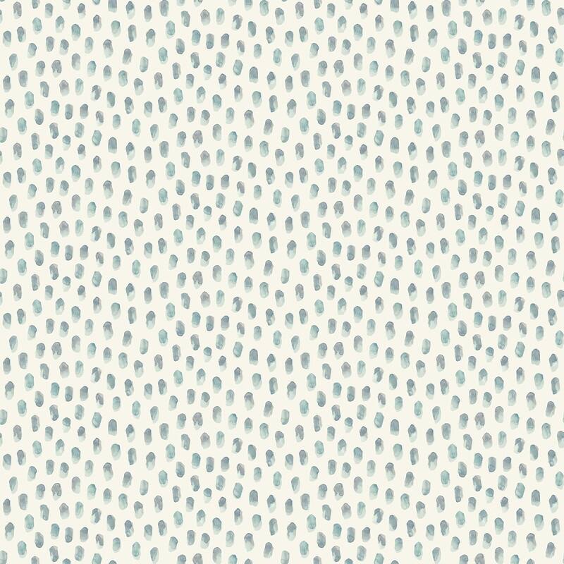 Chesapeake Sand Drips Aqua Painted Dots Wallpaper