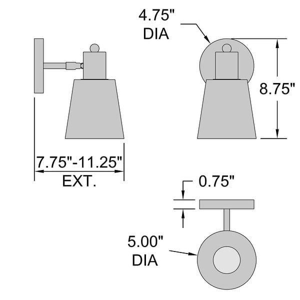 Access Lighting Dalton 1 Light Adjustable Wall Sconce