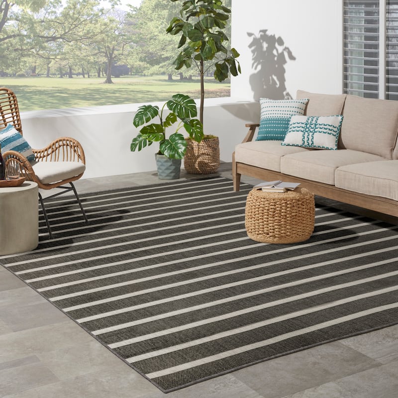 Nourison Positano Indoor/Outdoor Striped Area Rug