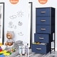 preview thumbnail 84 of 86, Contemporary 5-drawer Chest Vertical Storage Tower- Fabric Dresser