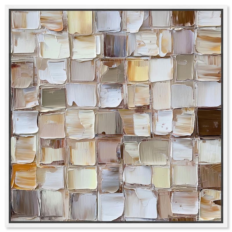 Woven Stone Canvas by Art Remedy - White - 16" x 16"