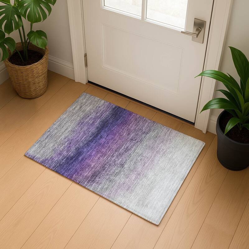 Premium Washable Super Soft Abstract Ombre Mayfield Rug - Lavender - 1'8" x 2'6"