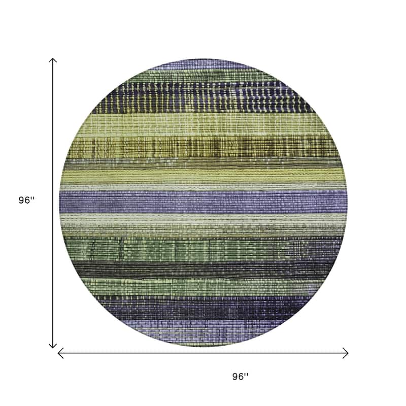 HomeRoots Striped Transitional Rectangle Outdoor Rug