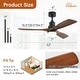 preview thumbnail 20 of 86, Sofucor 48/52 Inch Ceiling Fan with Light, Solid Wood Blades for Living Room, Bedroom,Smart Optional