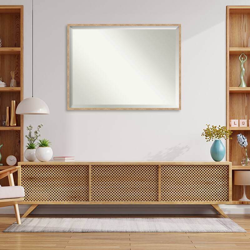 Imprint Beveled Wood Framed Wall Mirror